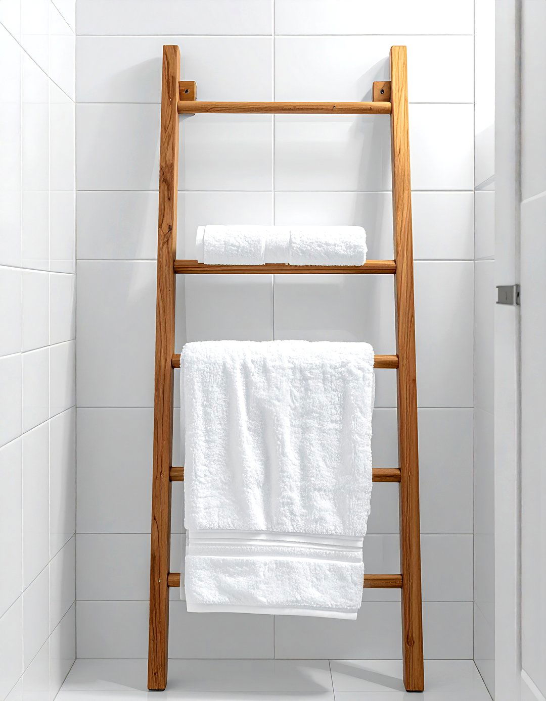 Ladder towel rack - 30 quick decor update ideas