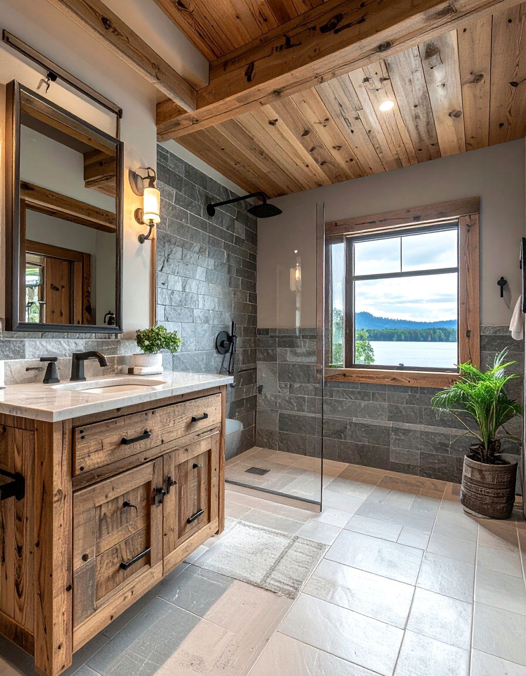 Lake house bathroom - 30 lake house decor ideas