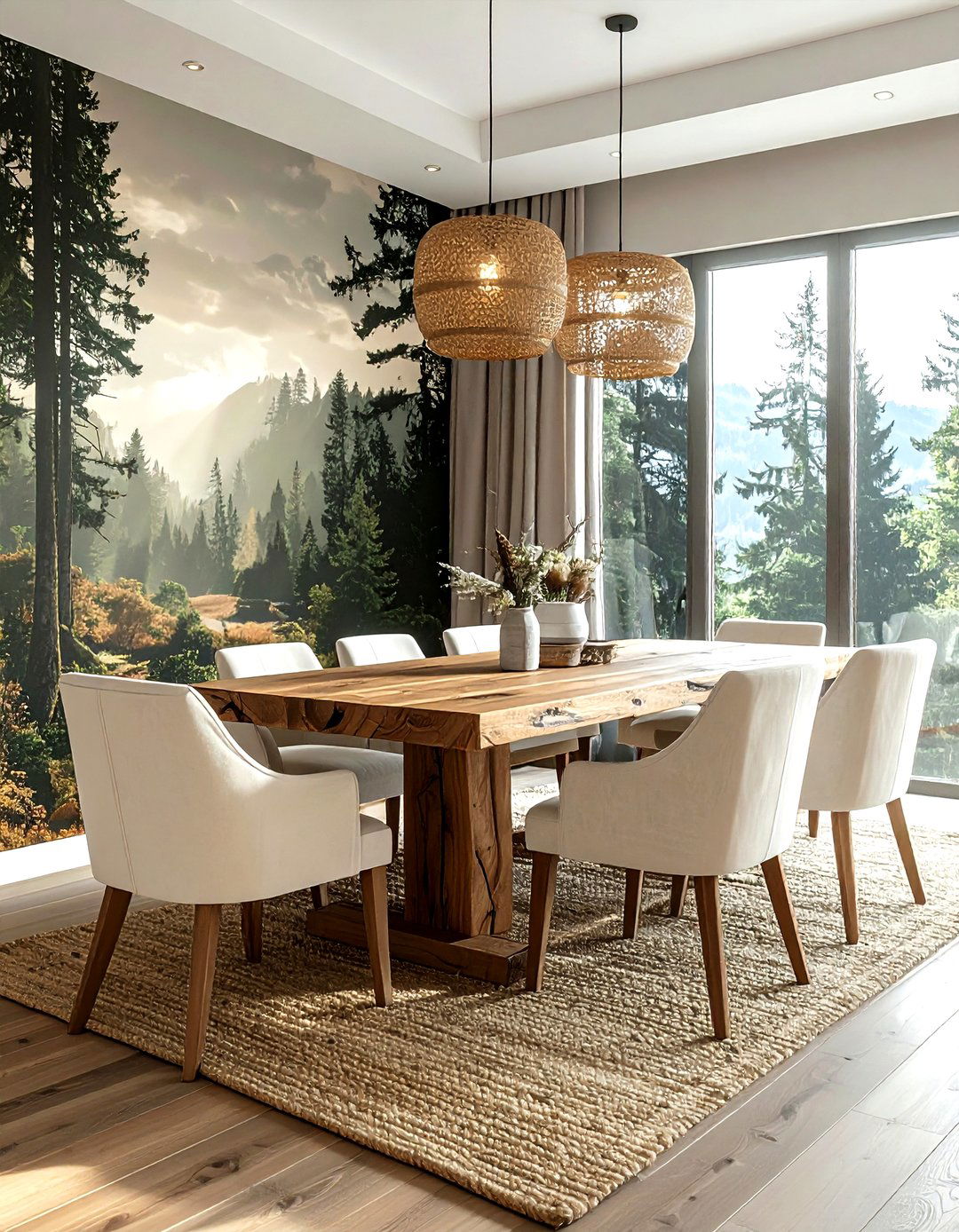 Landscape Mural Dining Room - 30 luxe dining room ideas