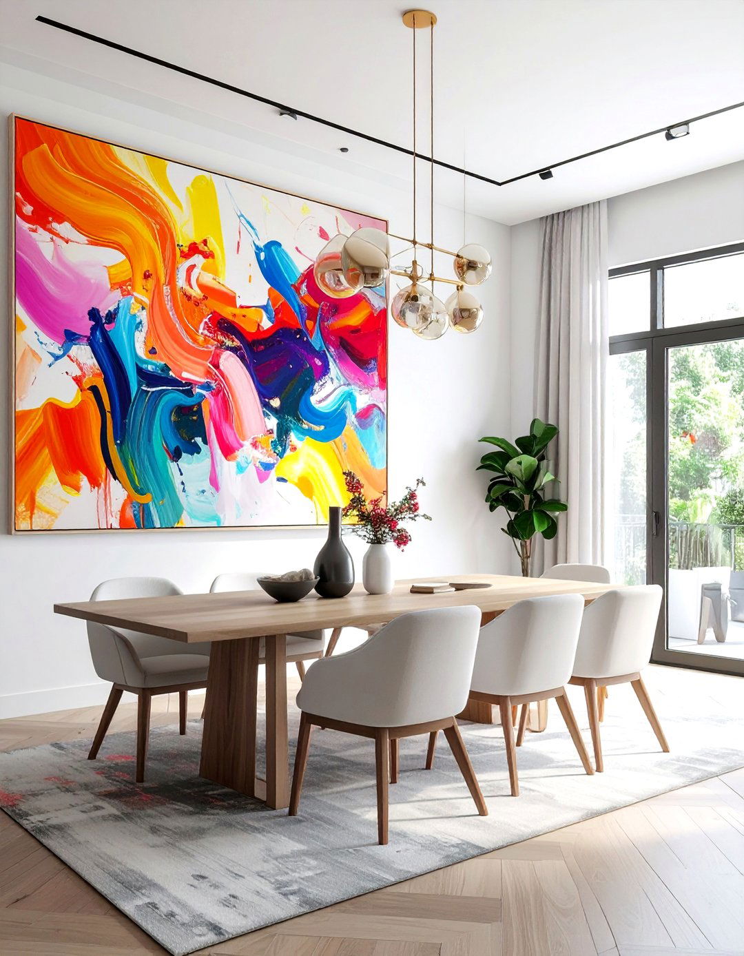 Large Abstract Art - 30 dining room accent ideas