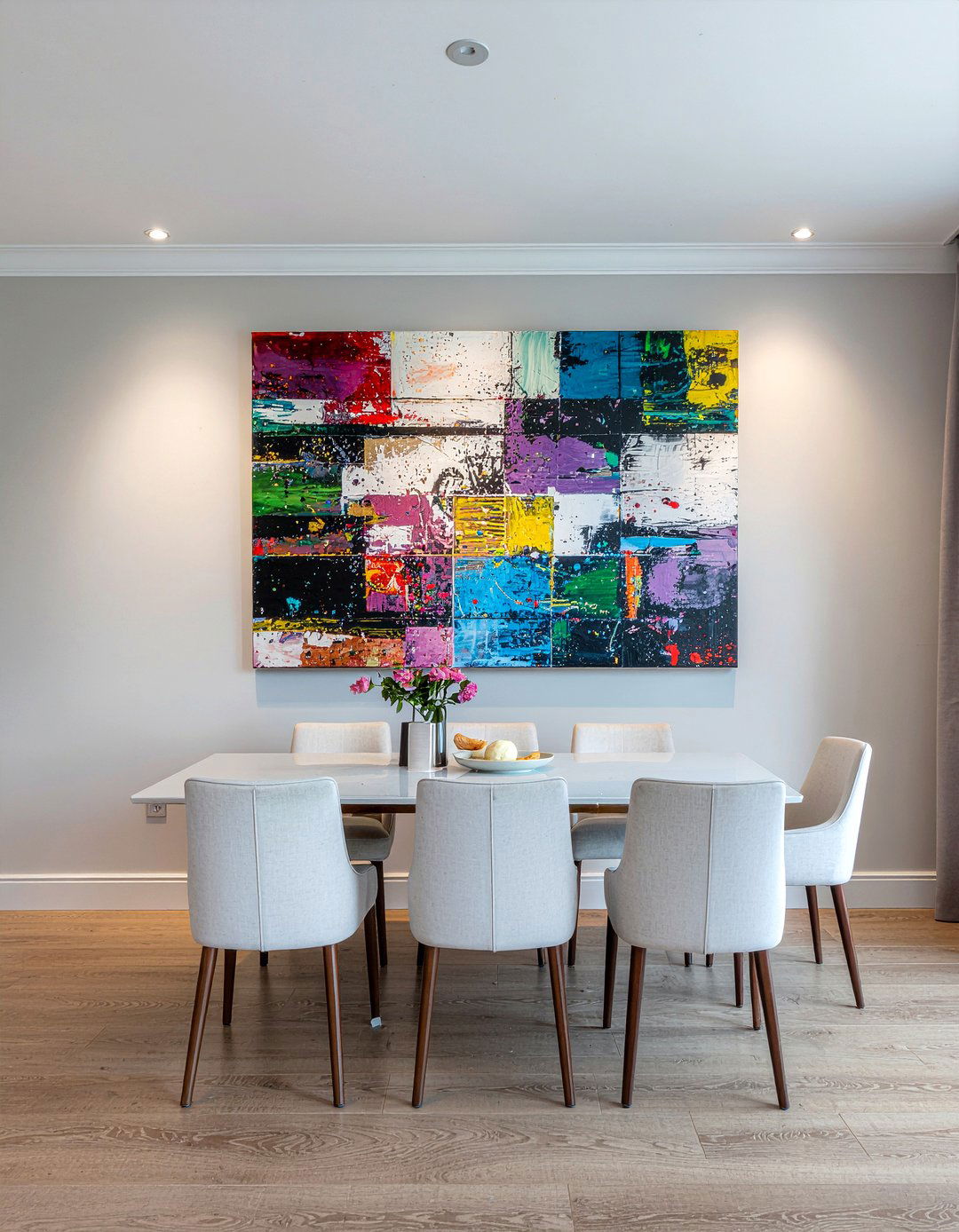 Large Abstract Art - 30 mansion dining room ideas