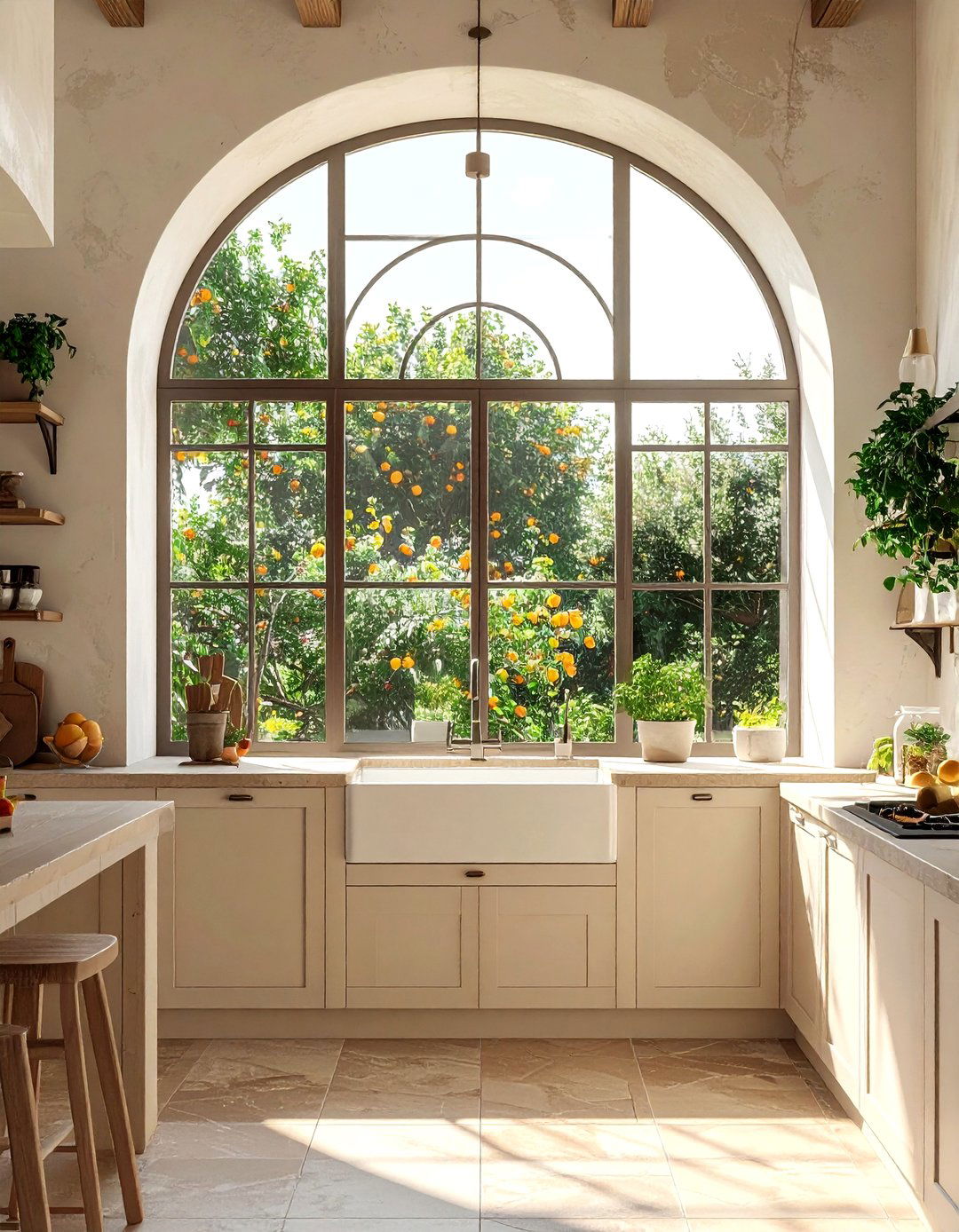 Large Arched Window - 30 California kitchen ideas