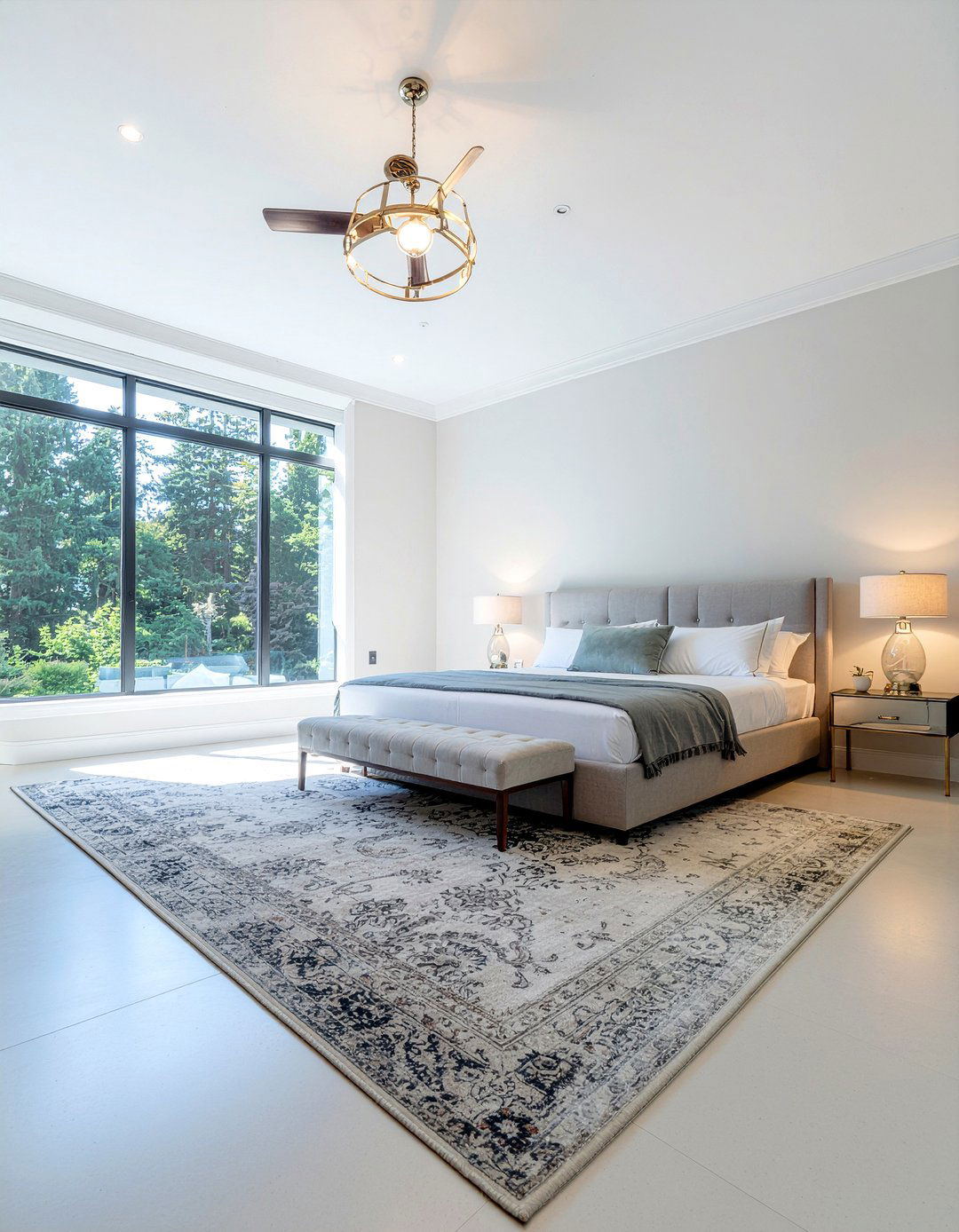 Large Area Rug - 30 grand bedroom ideas