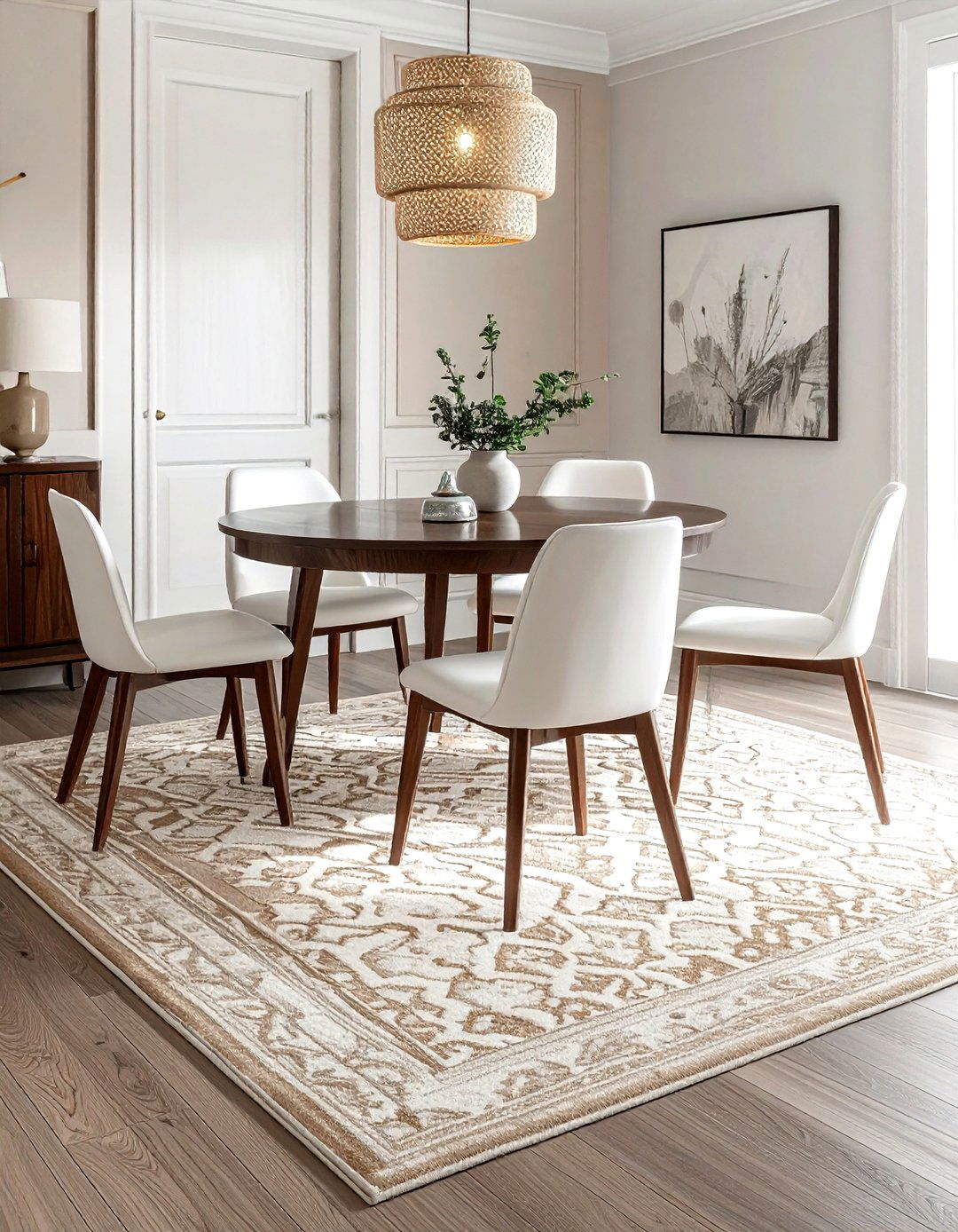 Large Area Rug - 30 small dining room ideas