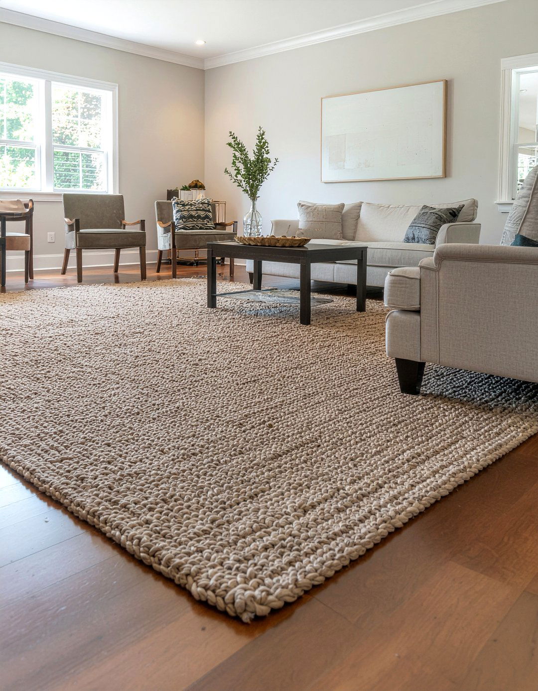Large Area Rug - 30 spacious living room ideas