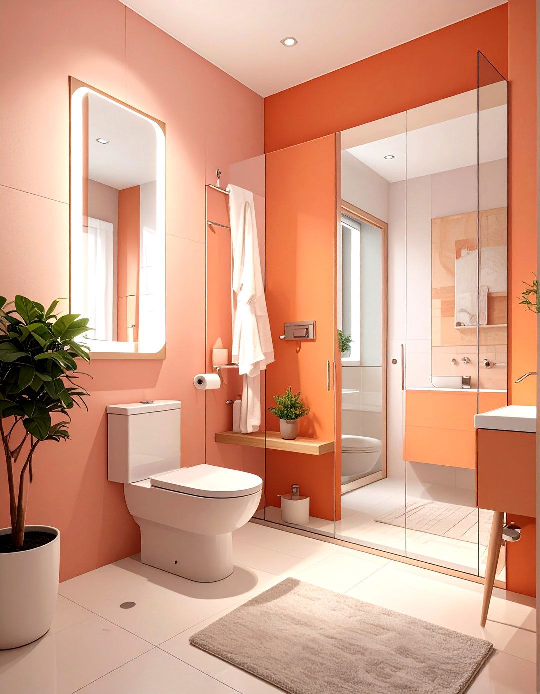 Large Bathroom Mirror - 30 toilet room ideas