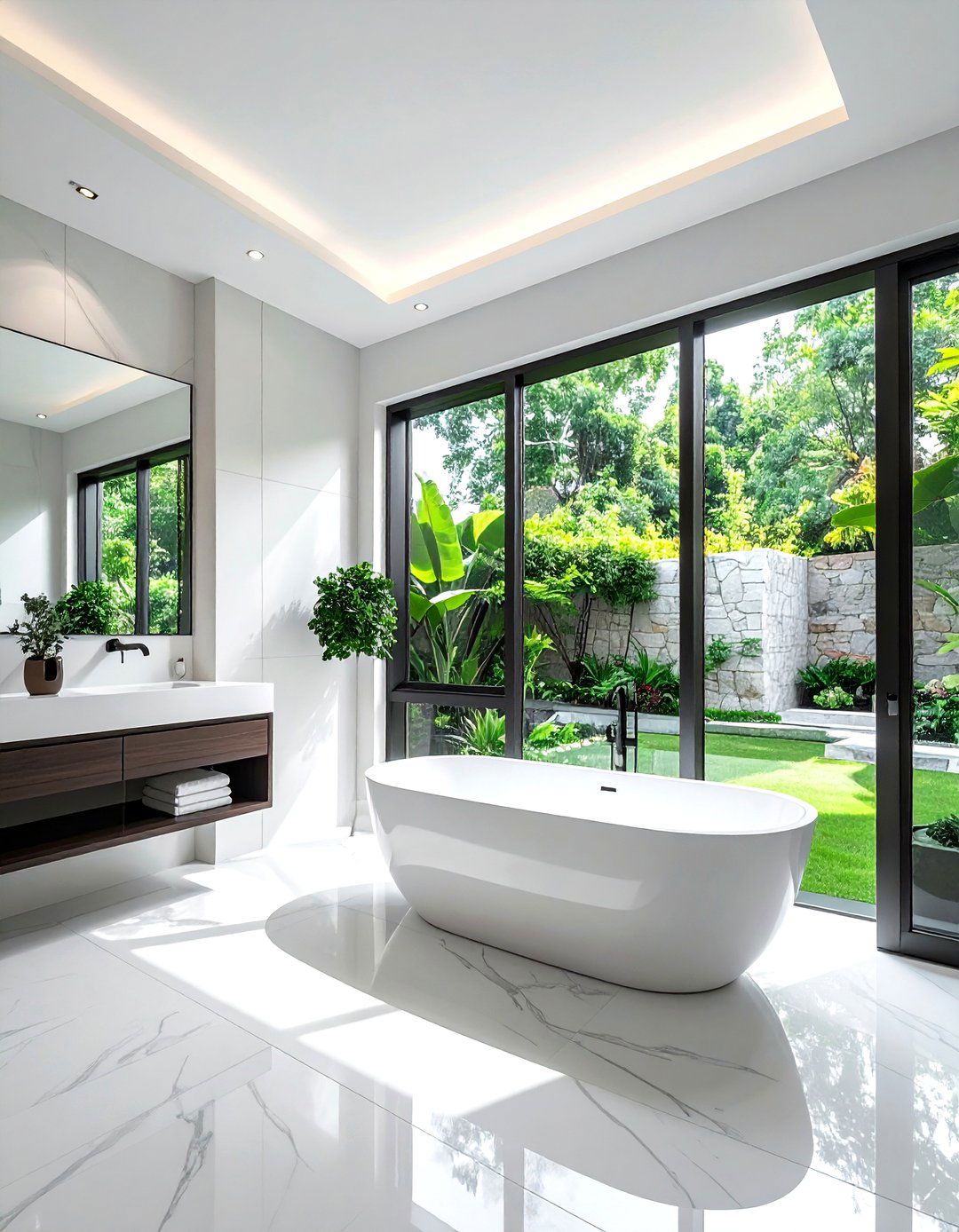 Large Bathroom Window - 30 airy bathroom ideas