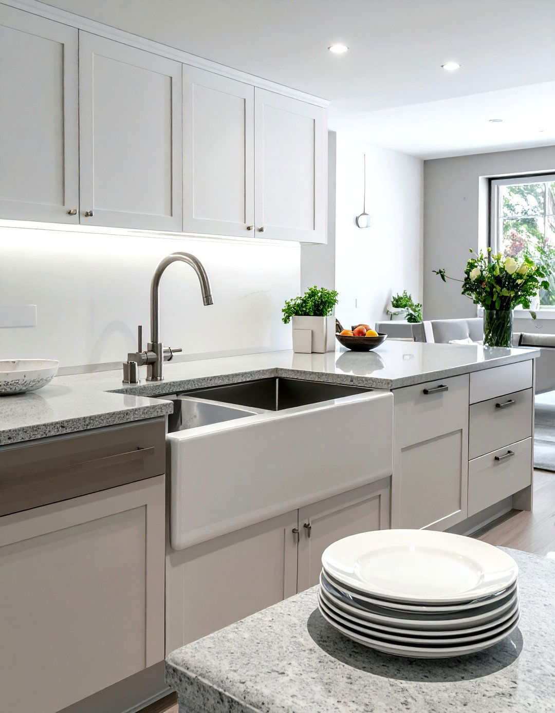 Large Double Bowl Undermount Sink - 30 undermount sink kitchen ideas