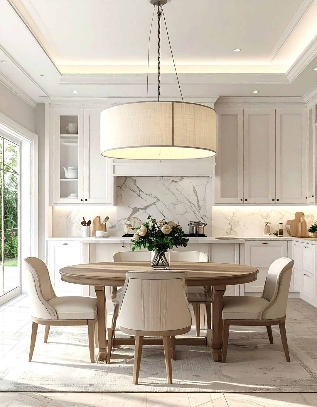 Large Drum Pendant Light - 30 kitchen ceiling light ideas