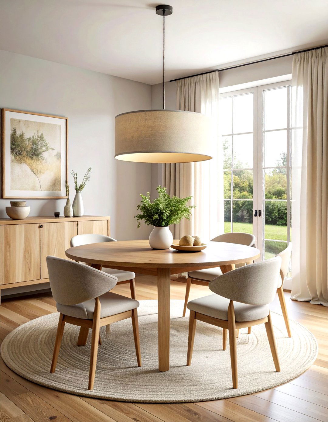 Large Drum Pendant - 30 dining room task lighting ideas