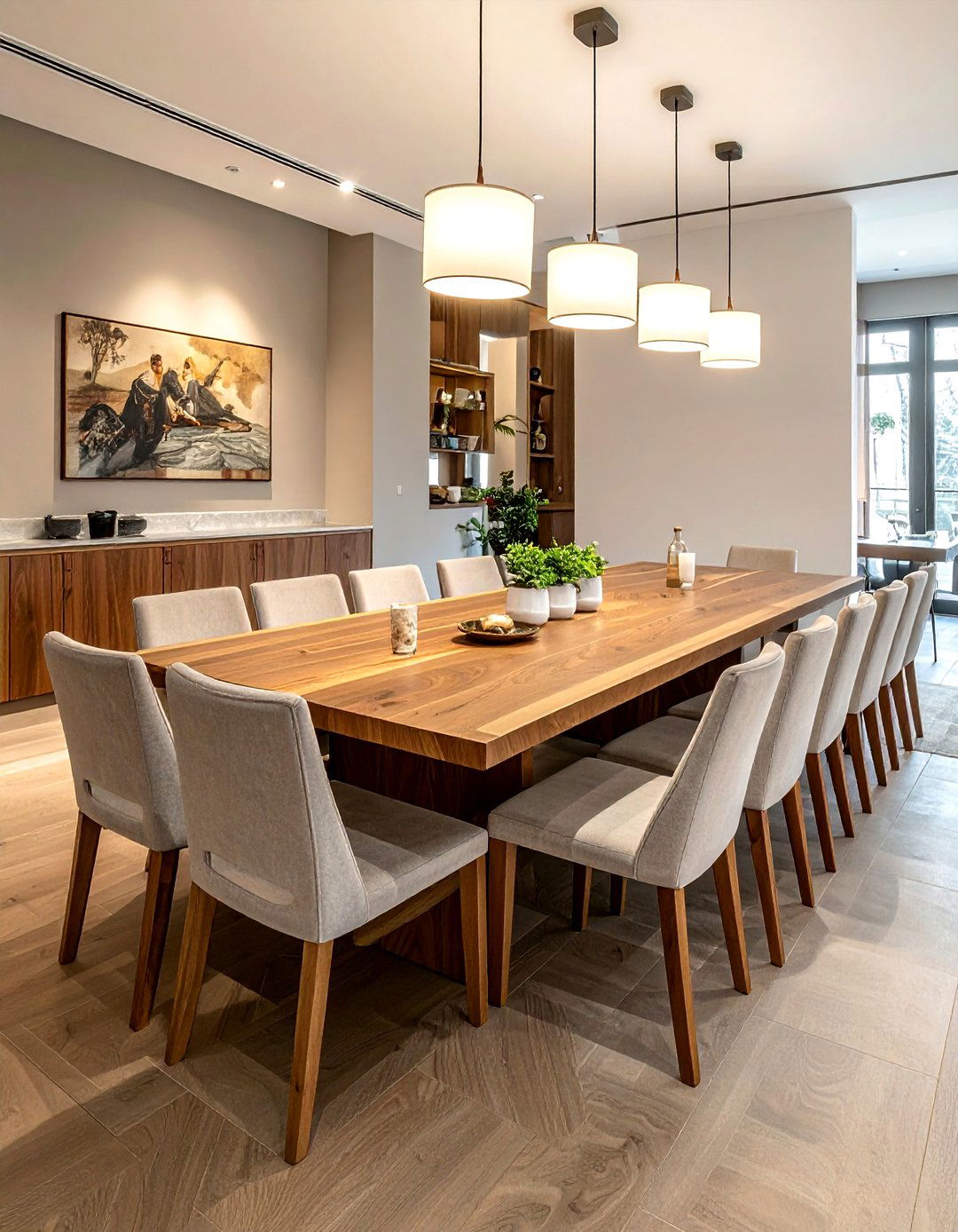 Large Family Banquet Dining Table - 30 modern dining table ideas