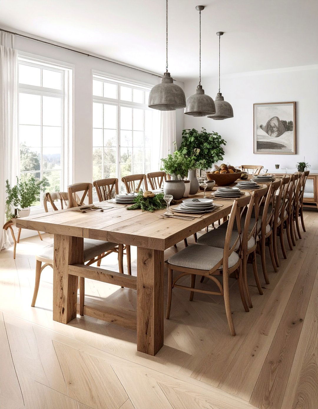 Large Family Dining Table - 30 dining room casual entertaining ideas