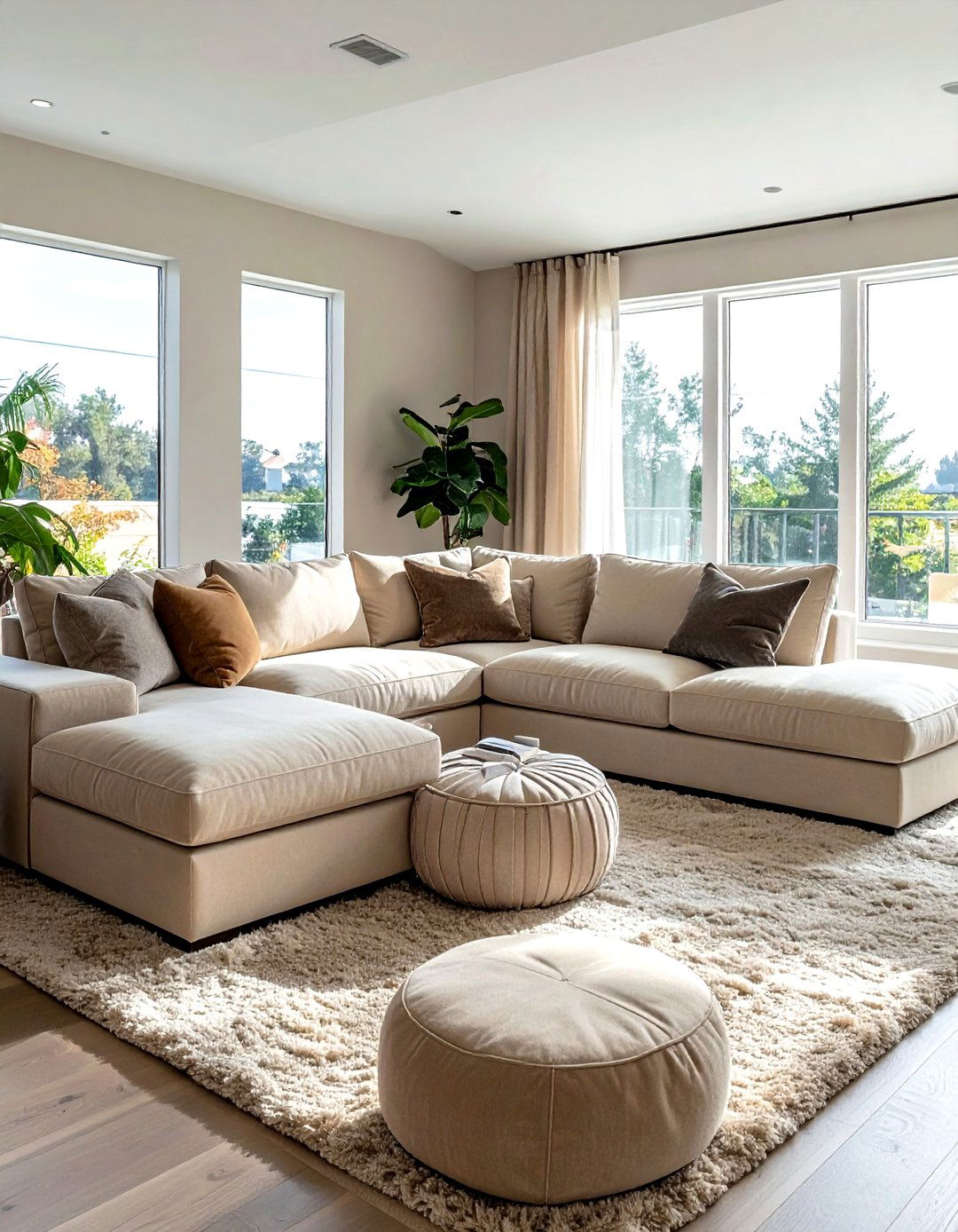 Large Family Room Sectional - 30 living room furniture settings