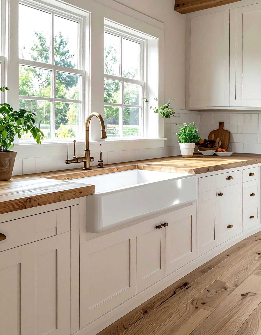 Large Farmhouse Sink - 30 rustic modern kitchen ideas