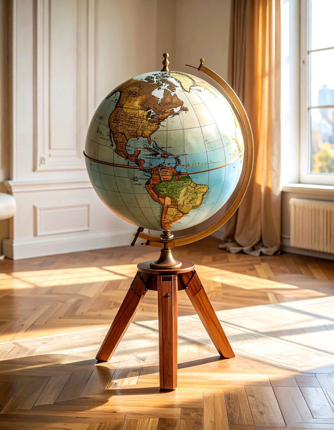 Large Floor Globe - 30 globe decor ideas