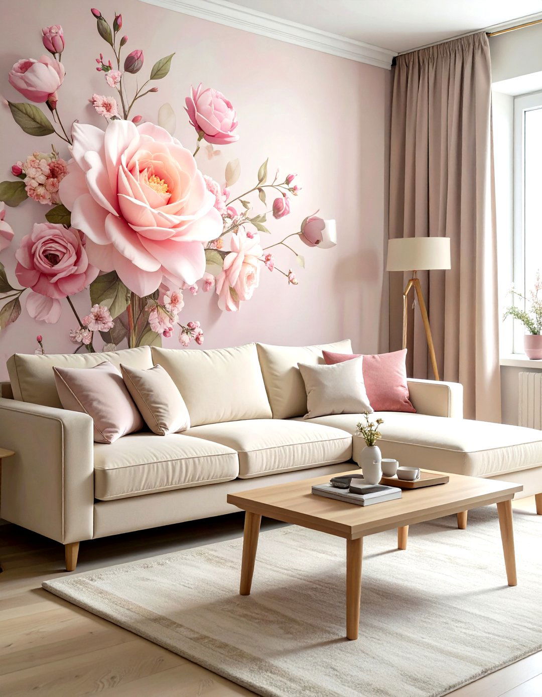 Large Floral Wall Decal - 30 living room wall stickers