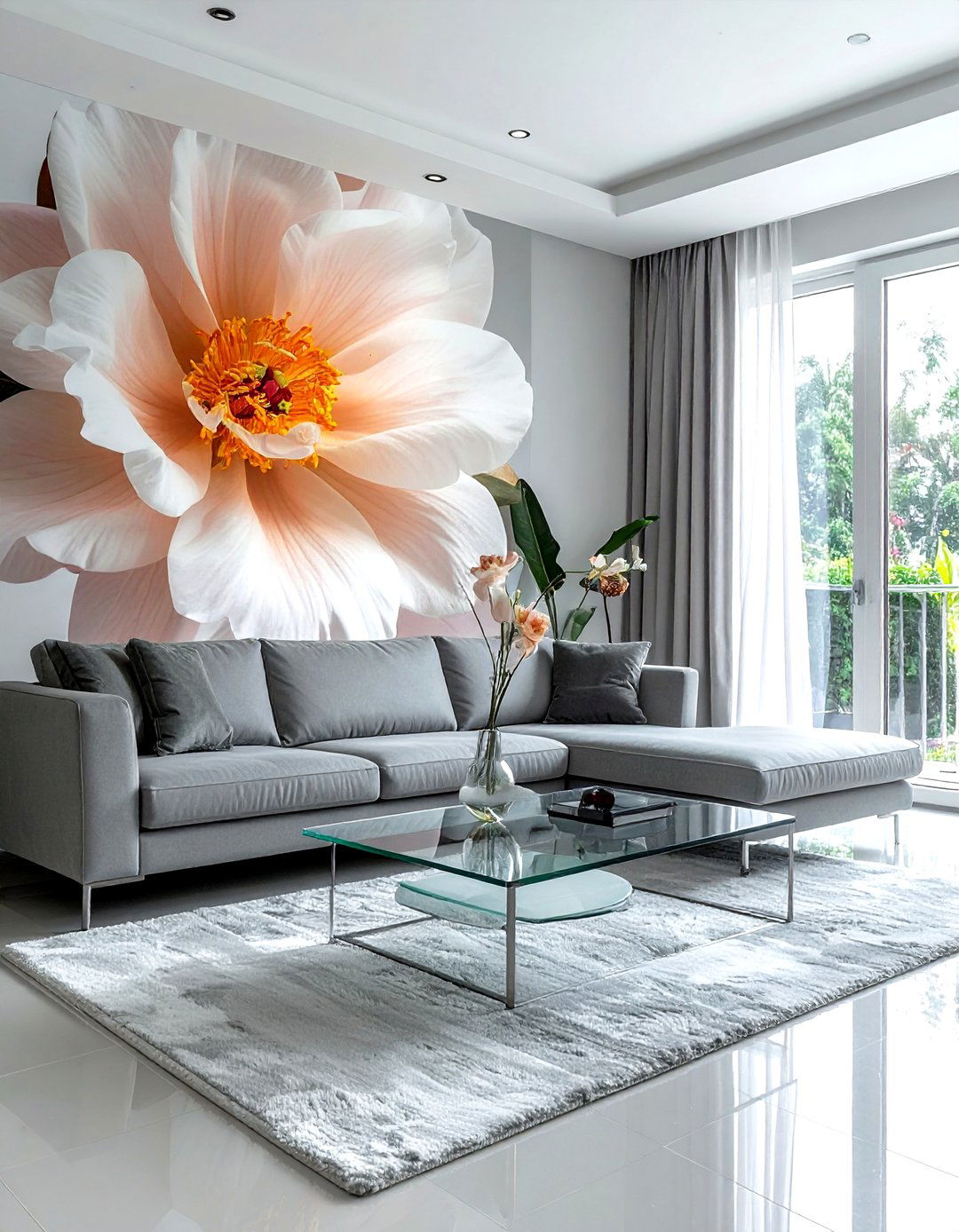 Large Flower Wallpaper - 30 living room botanical wallpapers