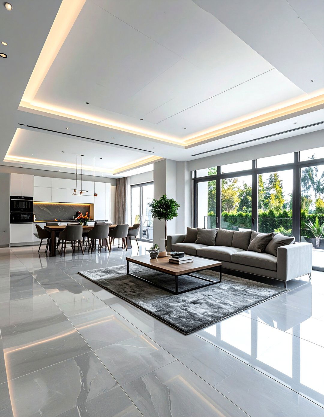 Large Format Ceiling Tile - 30 living room ceiling tile ideas