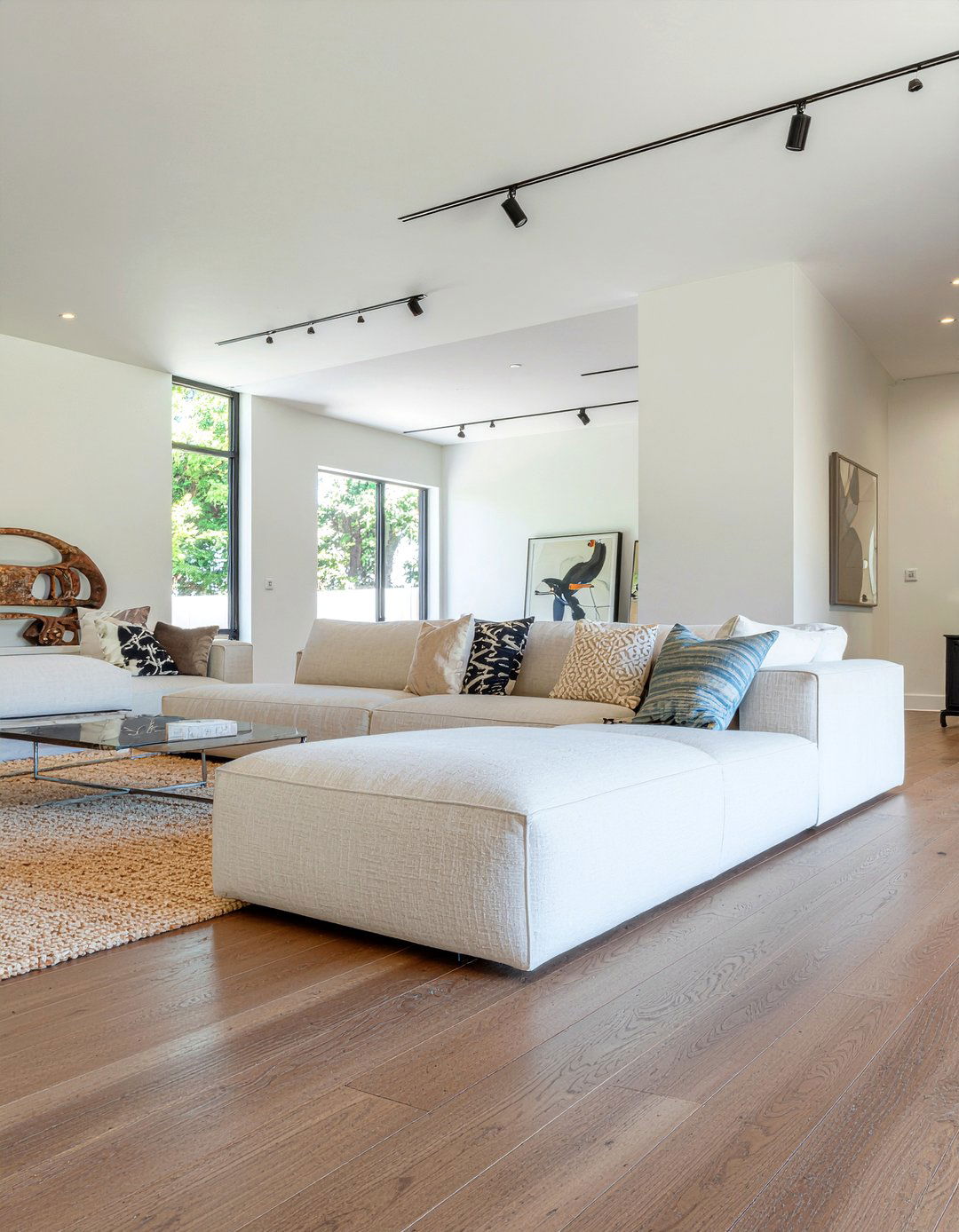 Large Format Cork Tile - 30 living room cork flooring ideas