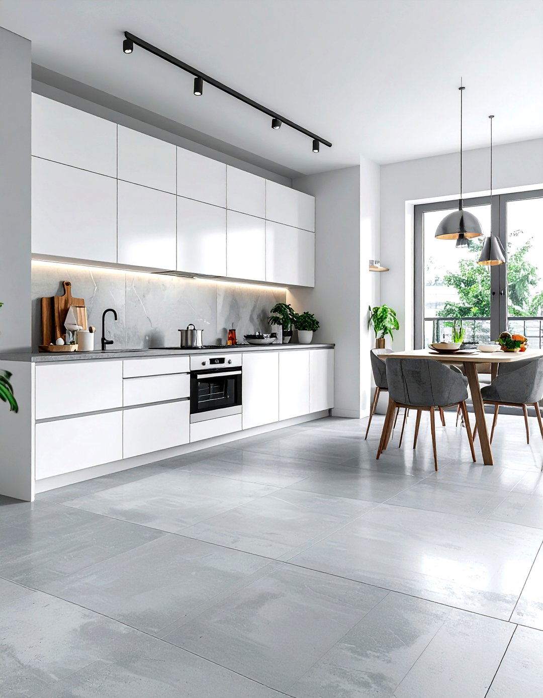 Large Format Floor Tile - 30 kitchen upgrade ideas