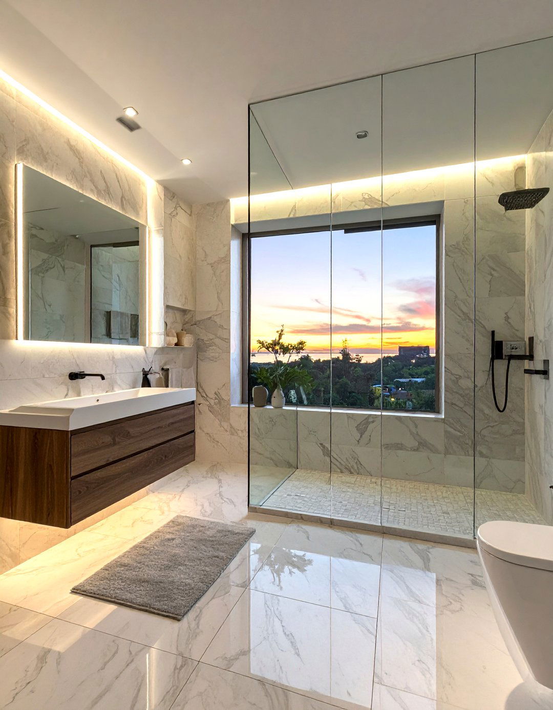 Large Format Glass Tile Bathroom - 30 glass tile bathroom ideas