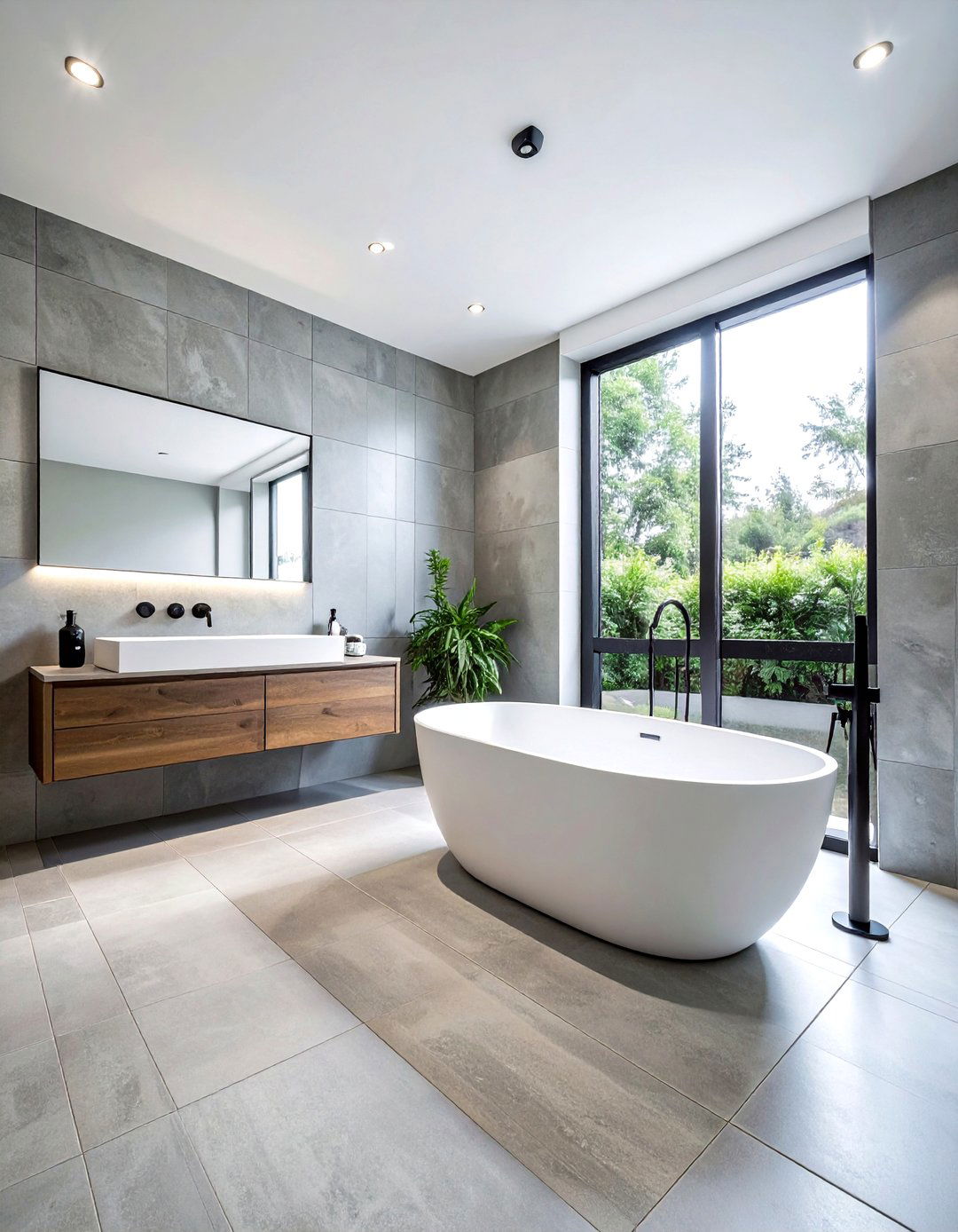 Large Format Tile - 30 bathtub tile ideas