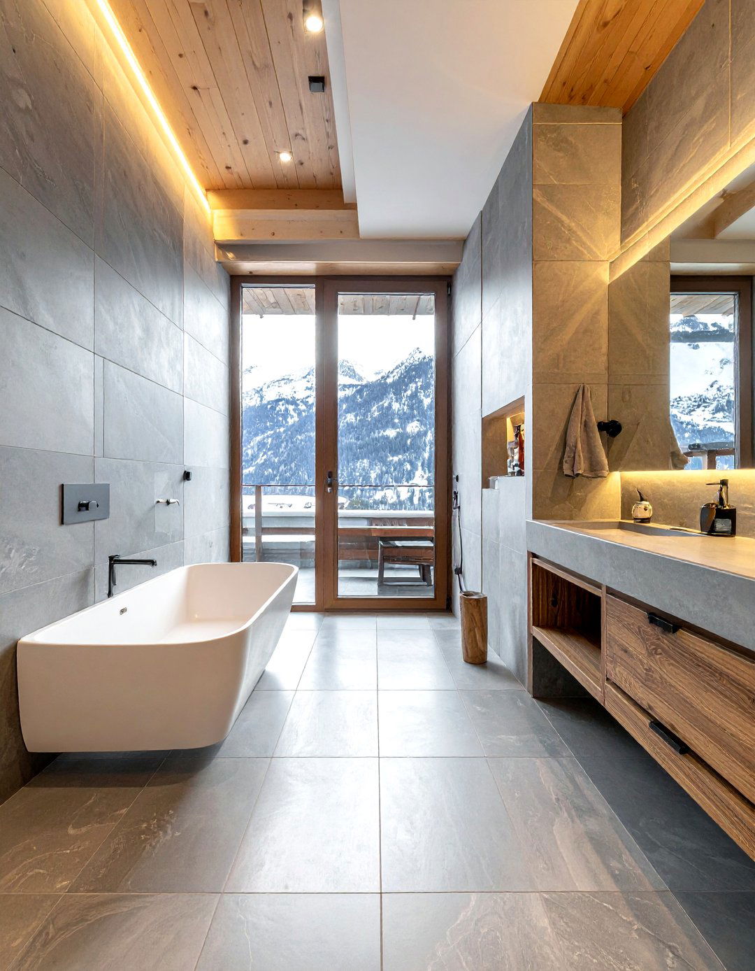 Large Format Tile - 30 chalet bathroom ideas