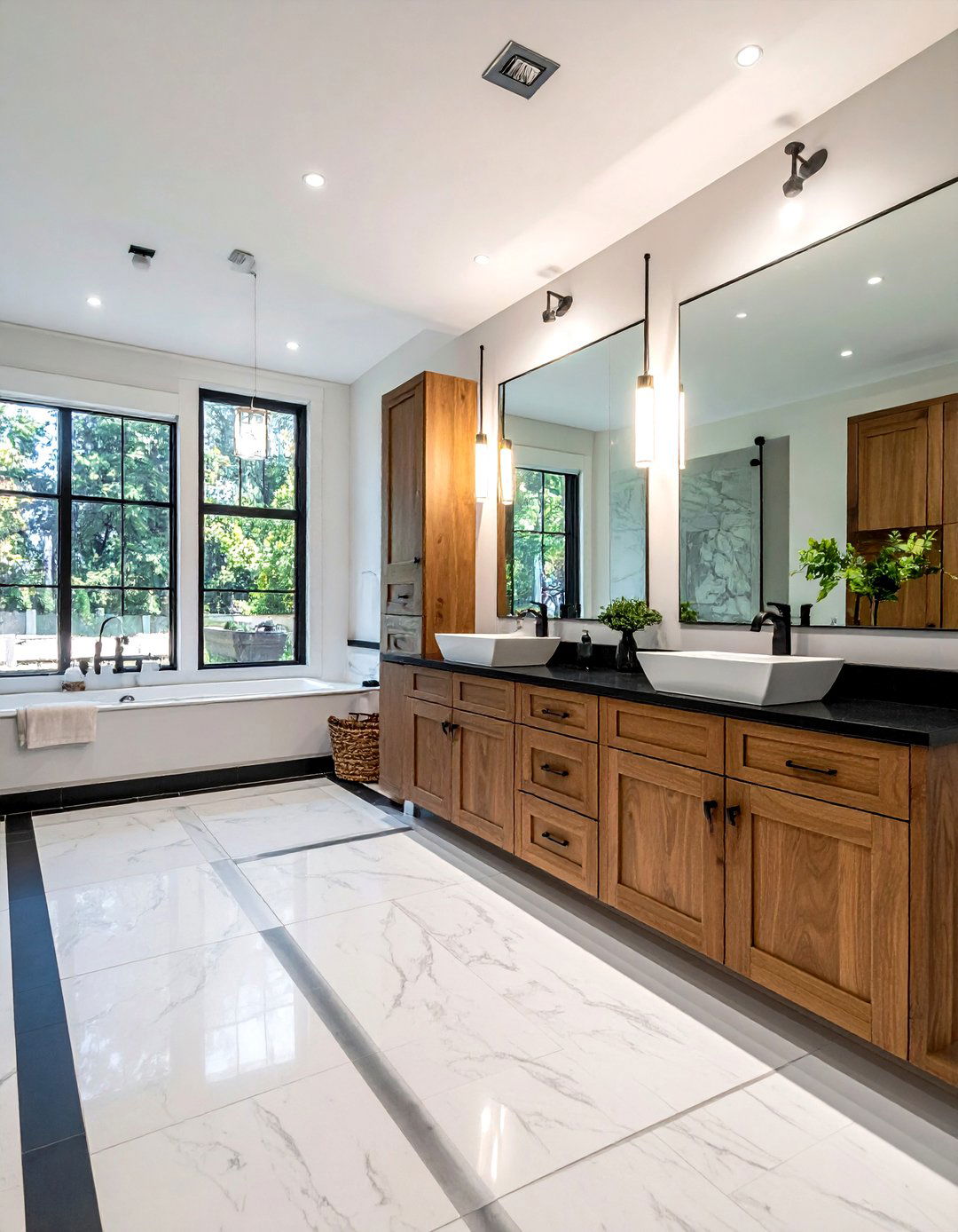 Large Format Tile Black Grout - 30 black grout bathroom ideas