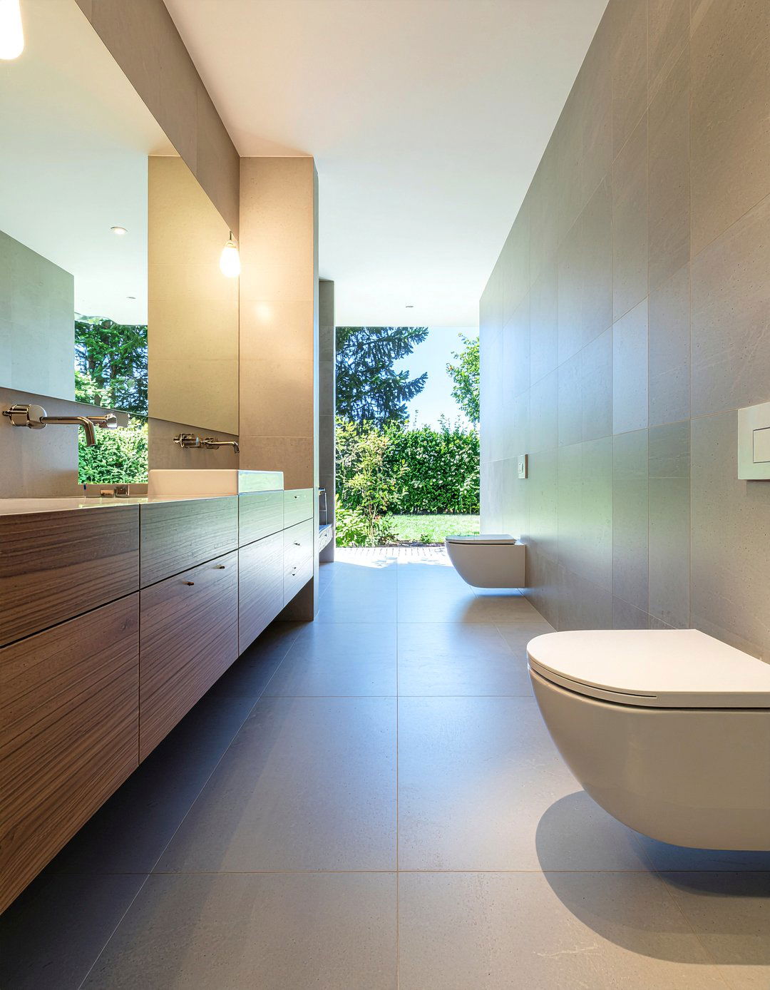 Large Format Tile Narrow Bathroom - 30 long narrow bathroom layout ideas