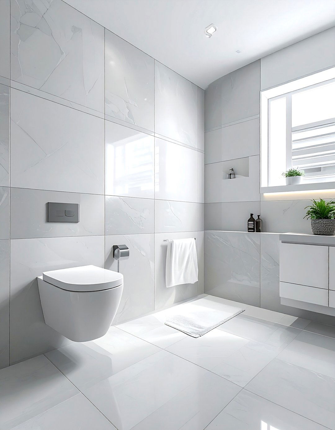 Large Format Wall Tile - 30 small bathroom tile ideas