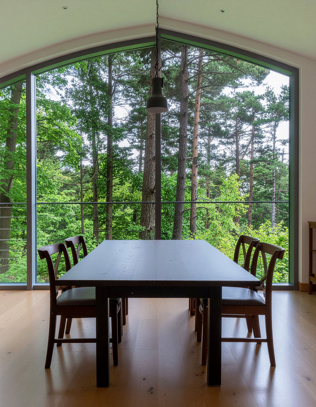 Large Glass Window View - 30 rustic chic dining room ideas