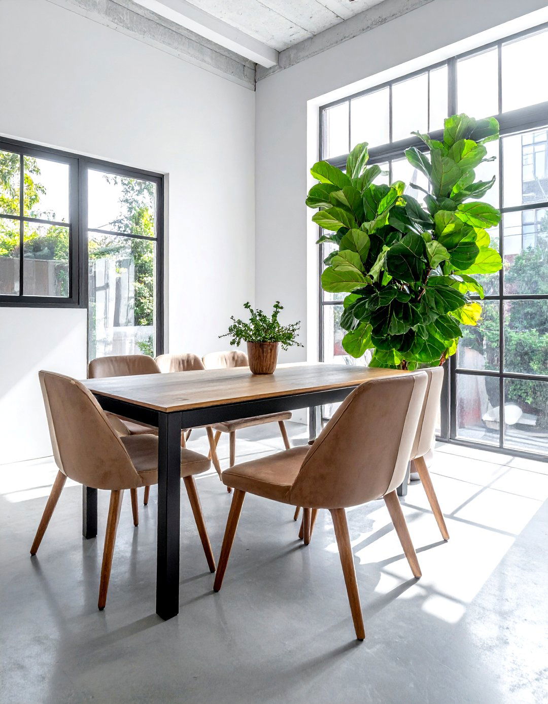 Large Indoor House Plant - 30 warehouse dining room ideas