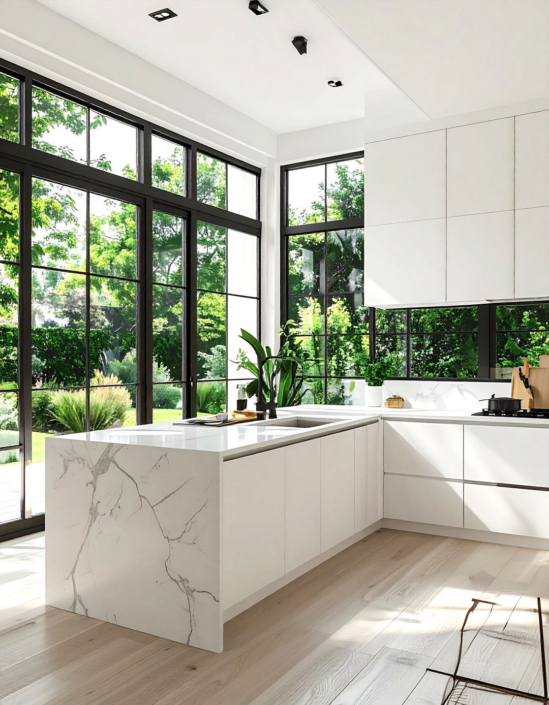 Large Kitchen Window View - 30 serene kitchen ideas