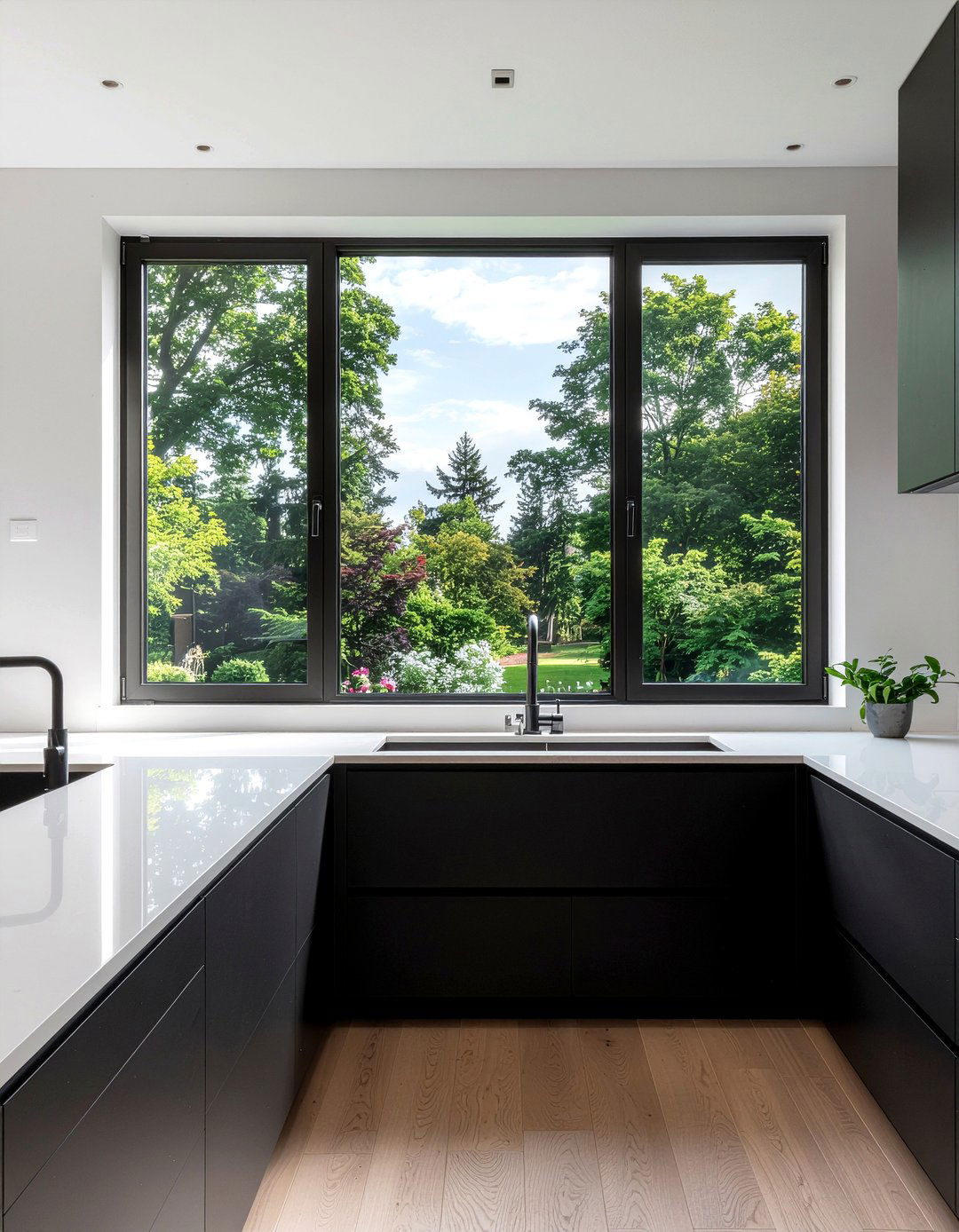 Large Kitchen Window - 30 elegant kitchen ideas