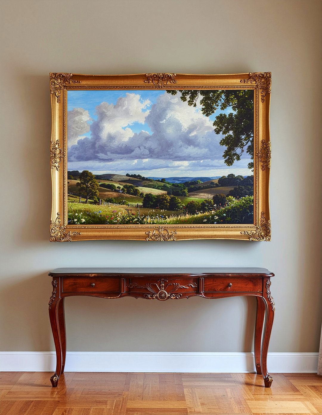 Large Landscape Oil Painting - 30 colonial dining room ideas