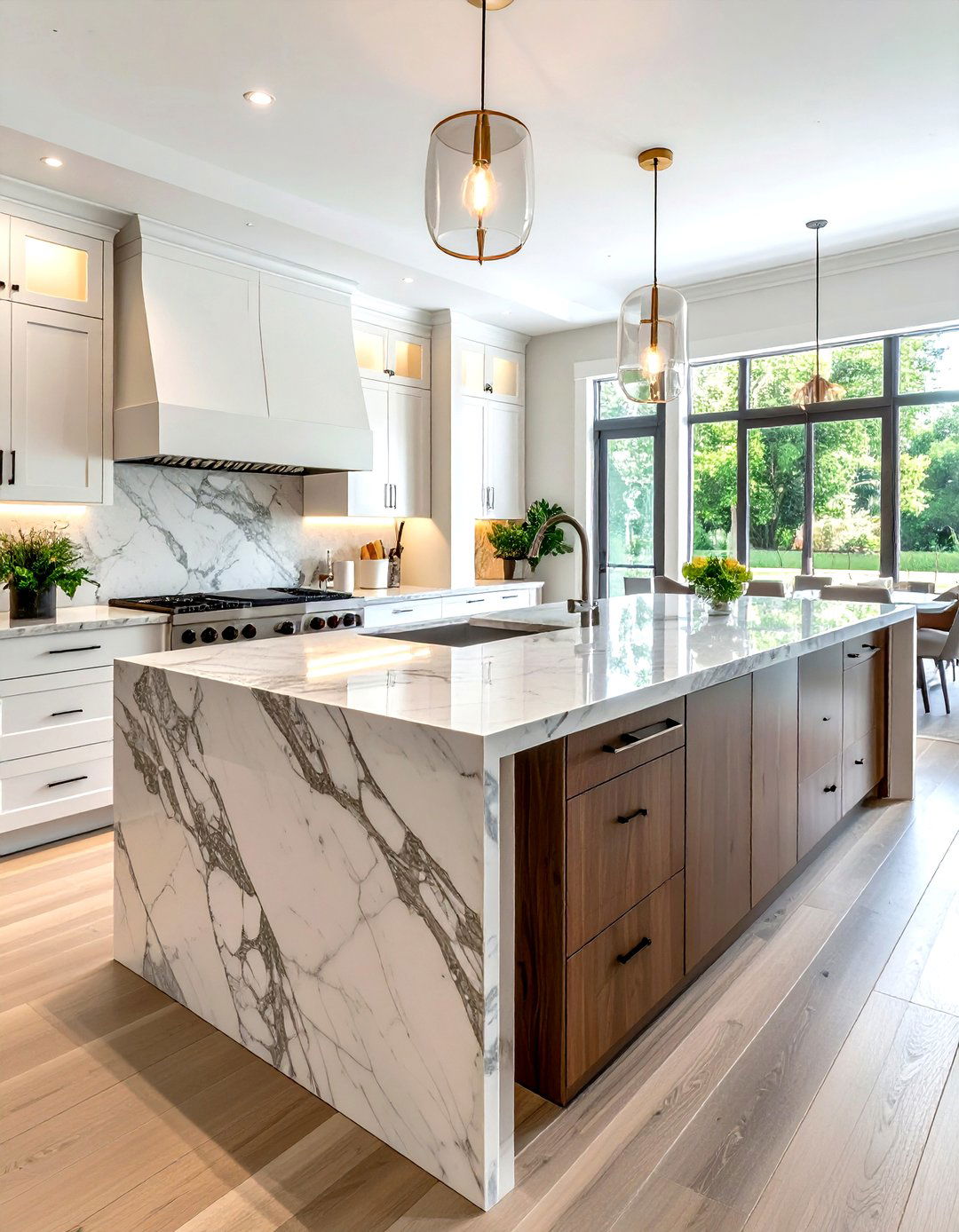 Large Marble Kitchen Island - 30 marble kitchen island ideas