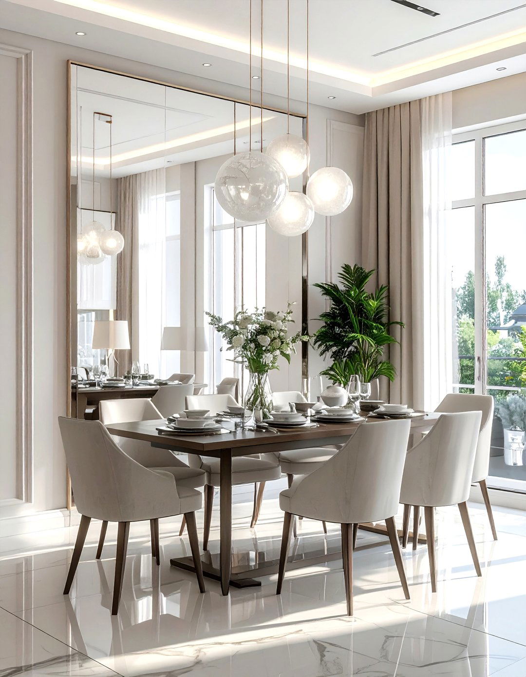 Large Mirror Dining Room Wall - 30 showpiece dining room ideas