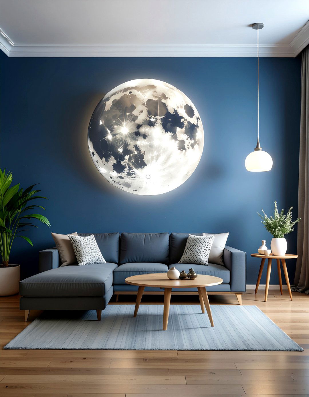 Large Moon Led Wall Art - 30 living room led signs