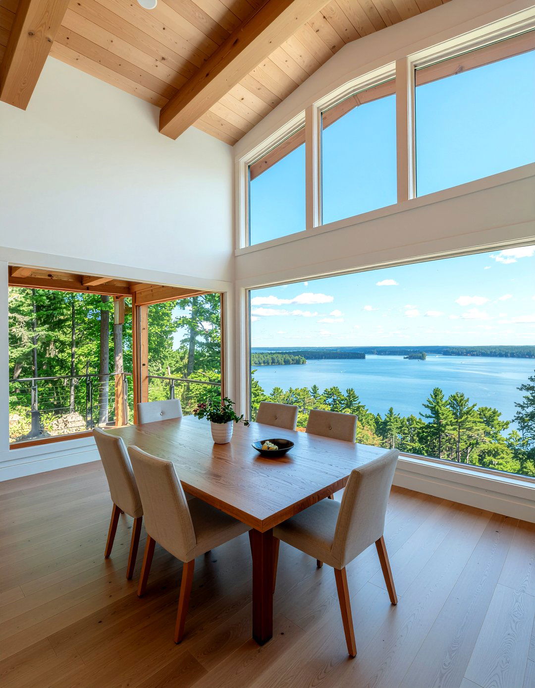 Large Picture Windows - 30 lake house dining room ideas