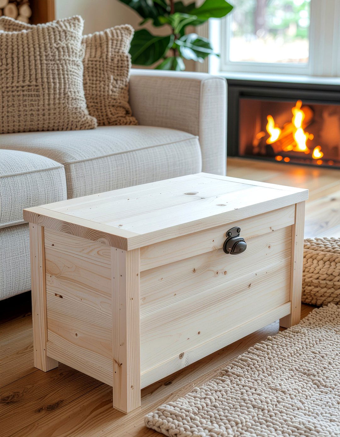 Large Pine Blanket Box - 30 living room pine furniture ideas