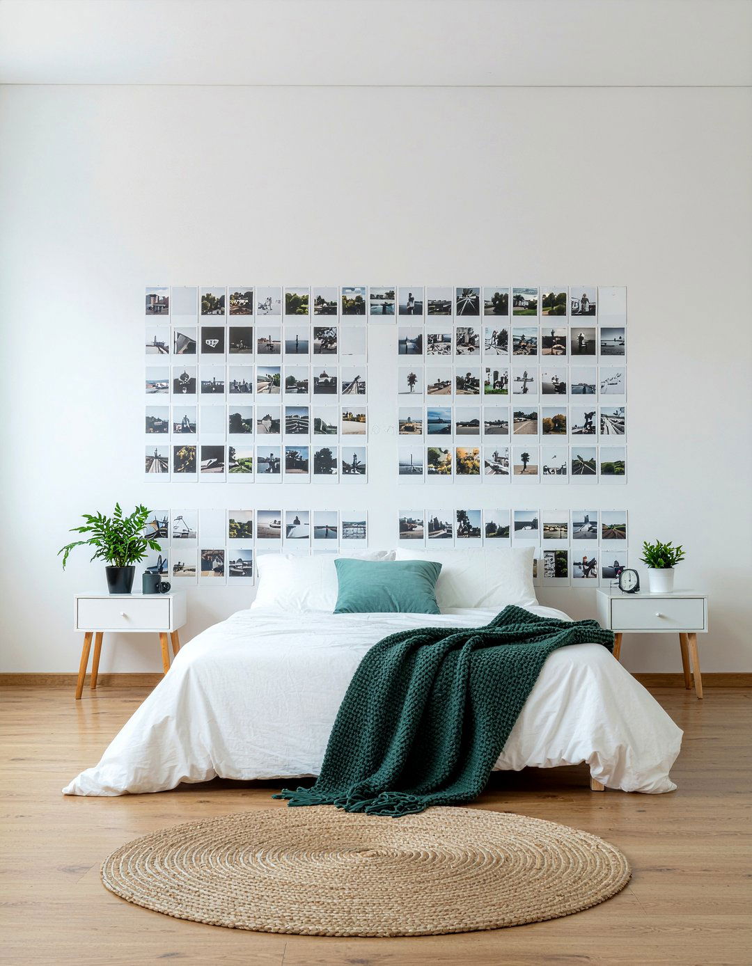 Large Polaroid Photo Wall - 30 bedroom photo displays