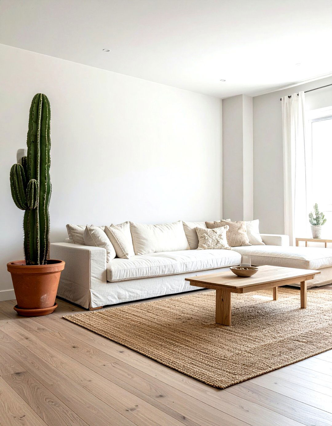 Large Potted Cactus Living Room - 30 cactus decor ideas