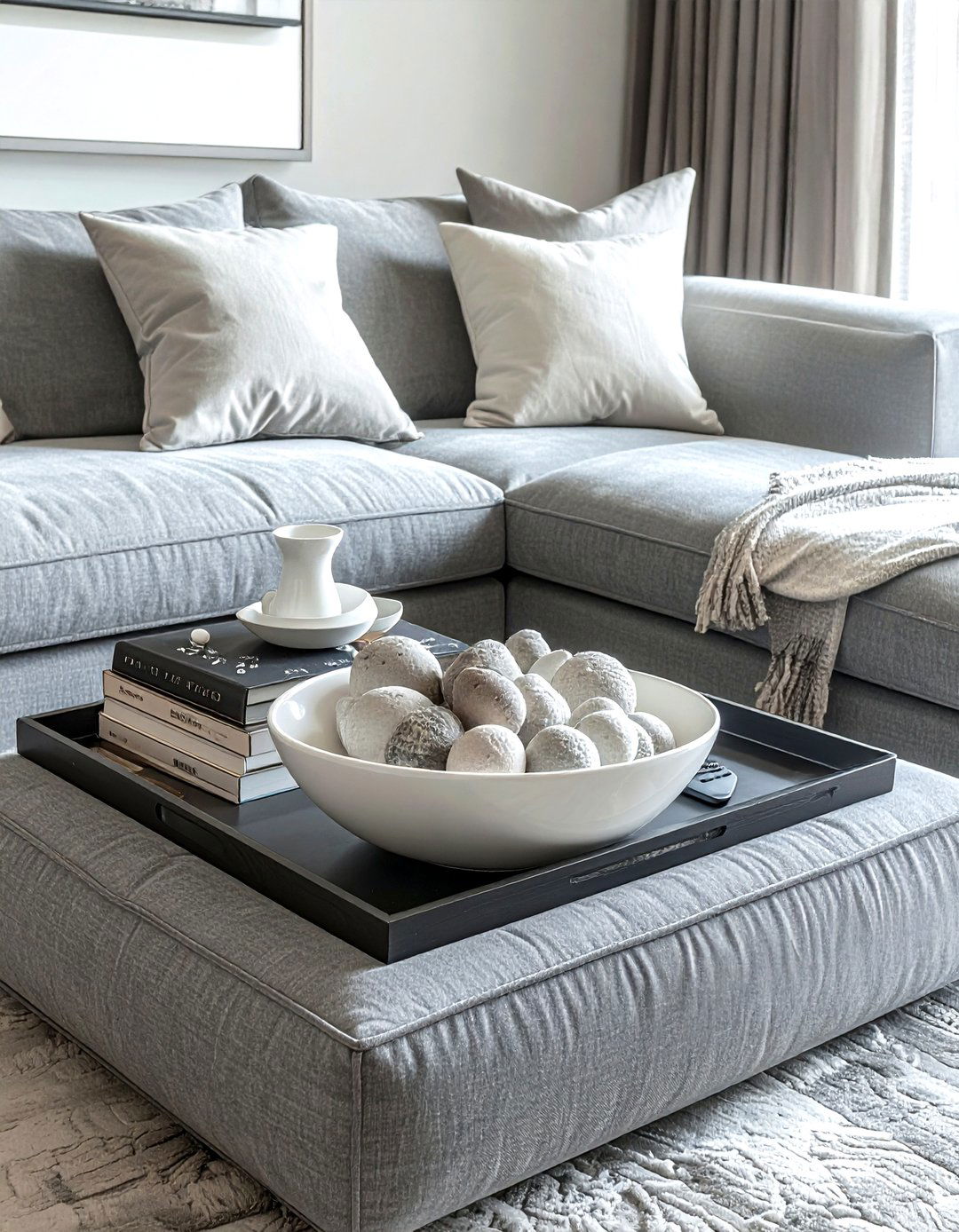 Large Rectangular Tray - 30 coffee table tray ideas