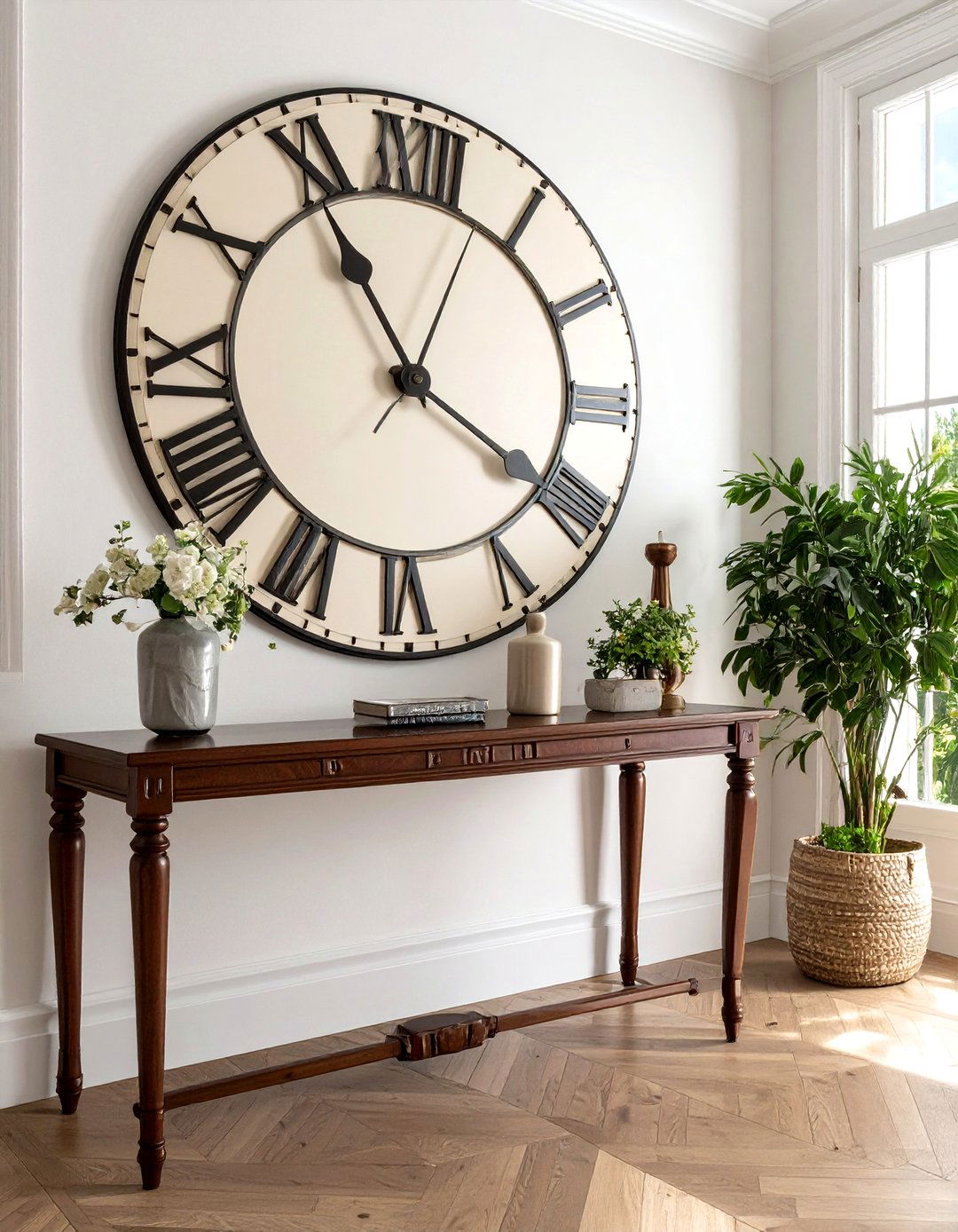 Large Roman Numeral Wall Clock - 30 oversized clock ideas