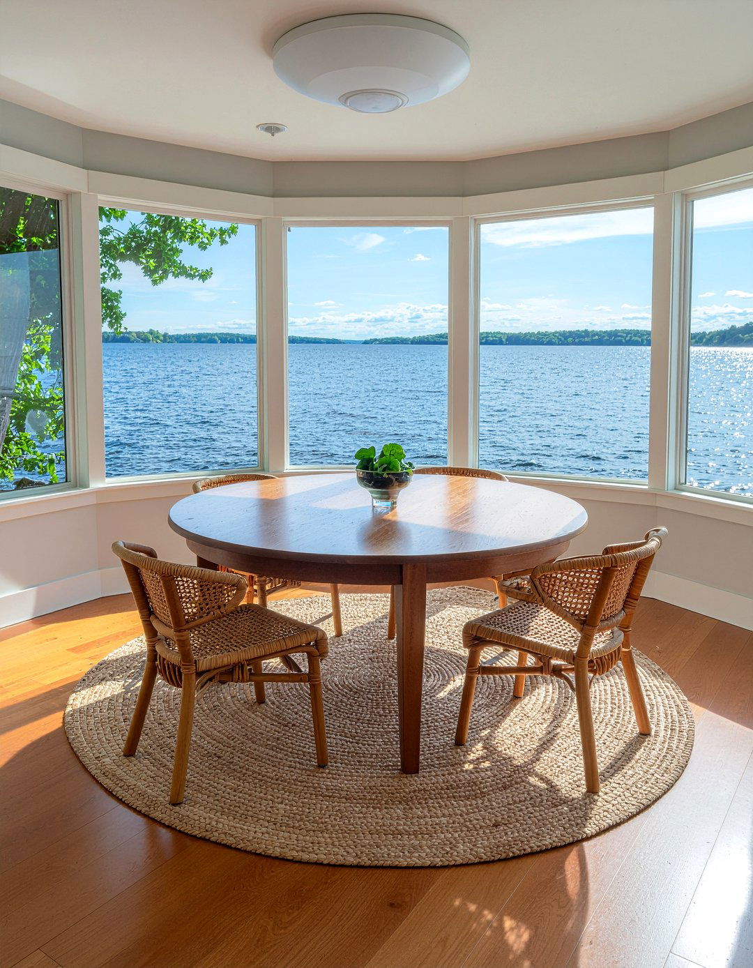 Large Round Dining Table Lake View - 30 lakeside dining room ideas