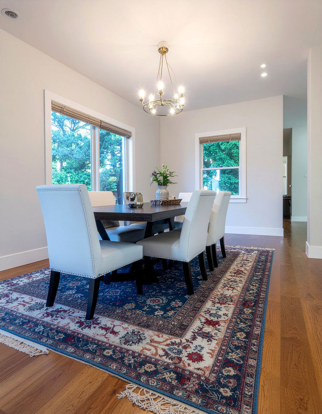 Large Rug Under Dining Table - 30 new build dining room ideas