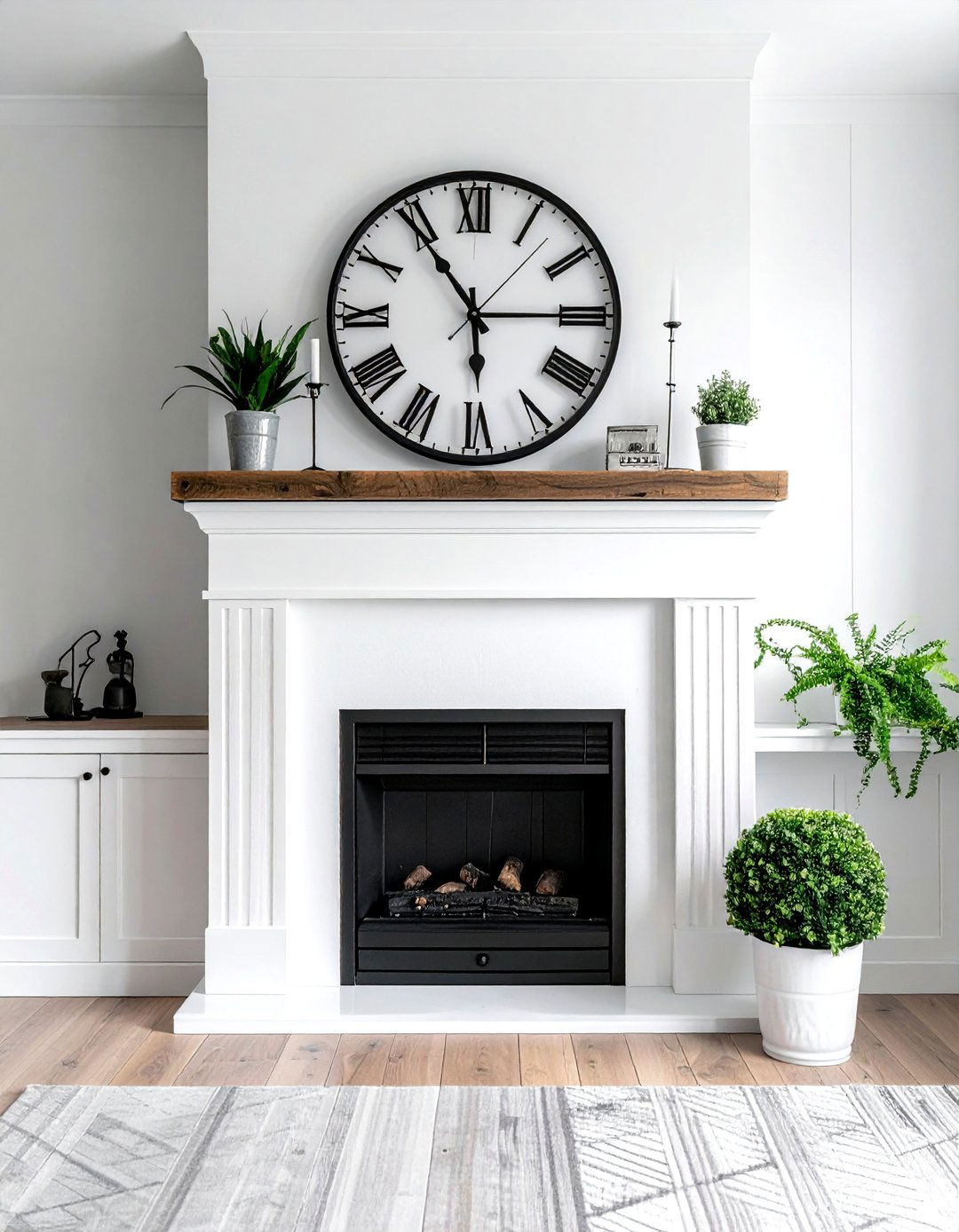 Large Scale Clock - 30 mantel arrangement ideas