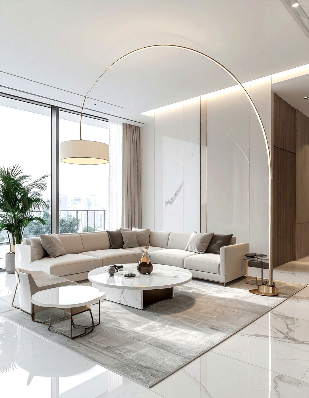 Large Scale Floor Lamp Over Coffee Table - 30 living room lamp placement ideas