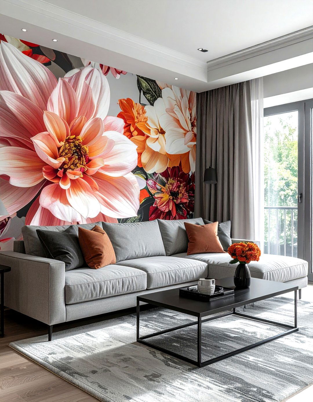 Large Scale Floral Wallpaper - 30 living room floral wallpapers