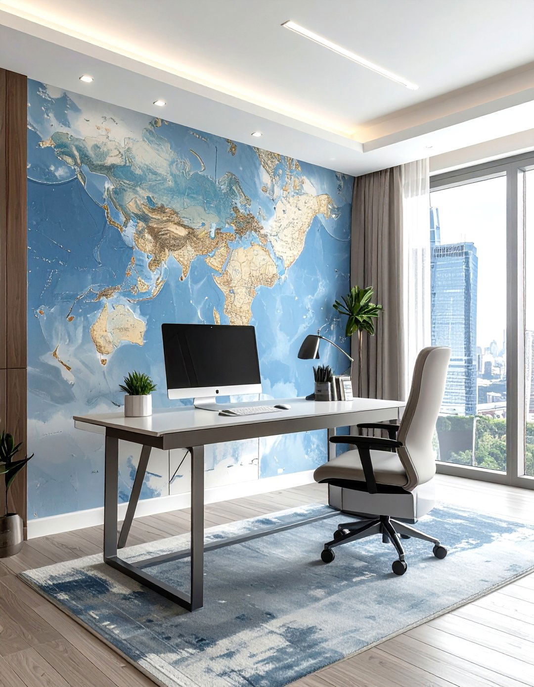 Large Scale Map Wallpaper - 30 map decor ideas